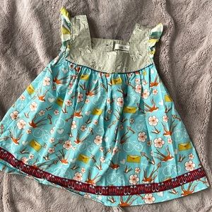 Matilda Jane Girls sz 6 flutter sleeve tank EUC